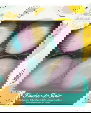 Set 4 Bile de Baie cu Parfum de Lavanda si Trandafir - Becasan Nature, 1 pachet