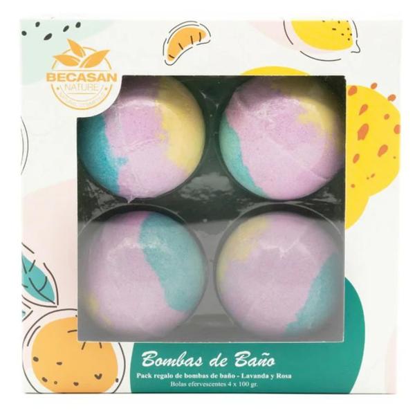 Set 4 Bile de Baie cu Parfum de Lavanda si Trandafir - Becasan Nature, 1 pachet