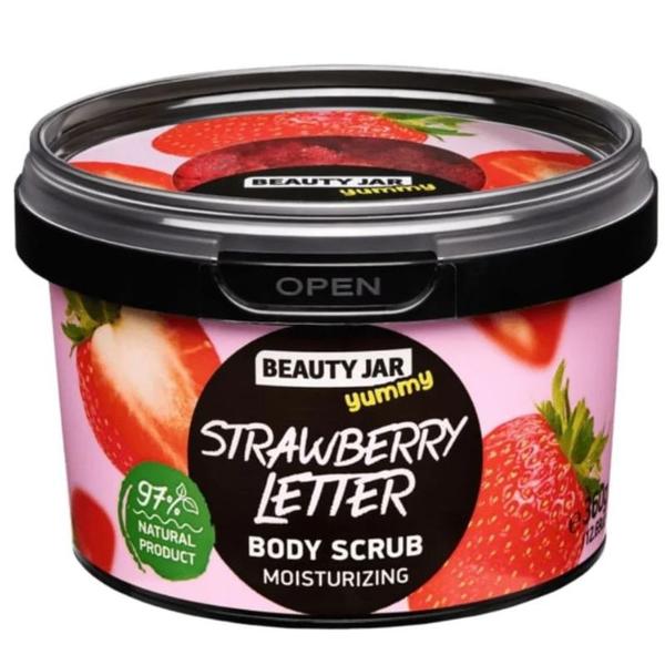 Scrub Hidratant pentru Corp - Beauty Jar Yummy Strawberry Letter, 360 g