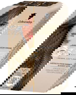 Vopsea Permanenta - Crema Coloranta de Ingrijire - Schwarzkopf Creme Supreme 3x Bonding HaptIQ System, nuanta 7-0 Blond Inchis Natural, 1 pachet