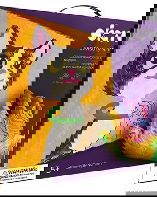 Set de colorat cu lut: Pisica