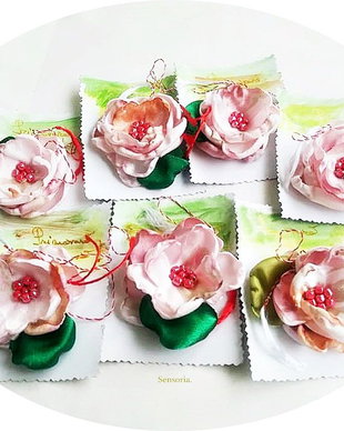 martisor brosa floare de mar ,  matase roz pastel