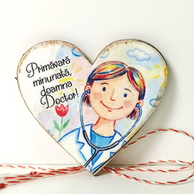 Martisor personalziat doctorita, pediatra, medic