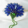 "Albastrea" - Brosa broderie manuala
