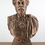 Statuetă Bust Marcus Aurelius - Replică Muzeu, Finisaj Manual tip Bronz Antic, Structură Solidă (Weighted), Înălțime 28 cm, Decorațiune Premium Birou