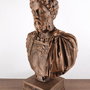 Statuetă Bust Marcus Aurelius - Replică Muzeu, Finisaj Manual tip Bronz Antic, Structură Solidă (Weighted), Înălțime 28 cm, Decorațiune Premium Birou