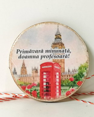 Martisor personalizat profesoara engleza