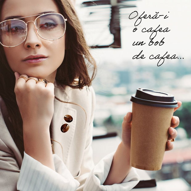 Pin cu bob de cafea COFFEE LOVER