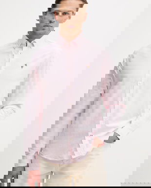 U.S. Polo Assn. cămașă din bumbac PEACHED OXFORD LS