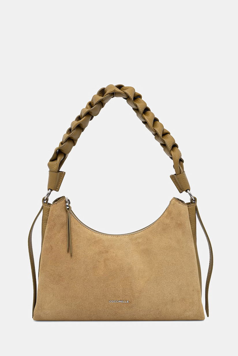 Coccinelle geantă de mână din piele întoarsă BOHEME SUEDE BIMATERIAL