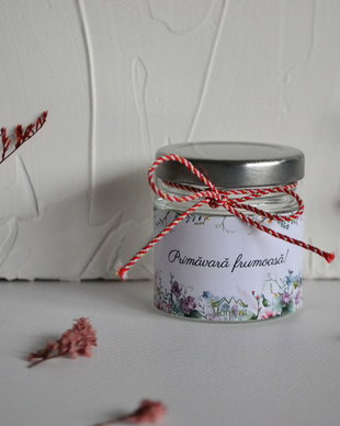 Cadou martisor lumanare parfumata. Lumanare din soia. Martisor parfumat. Cadou 8 martie