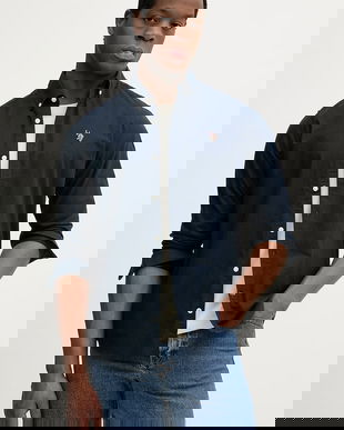 U.S. Polo Assn. cămașă din bumbac PEACHED OXFORD LS