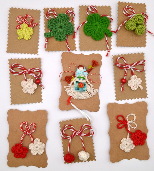 10 martisoare crosetate diverse la pret redus ( Lot 5)