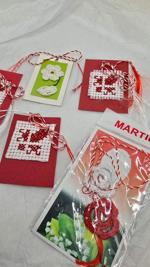 Set de 5 martisoare cusute manual