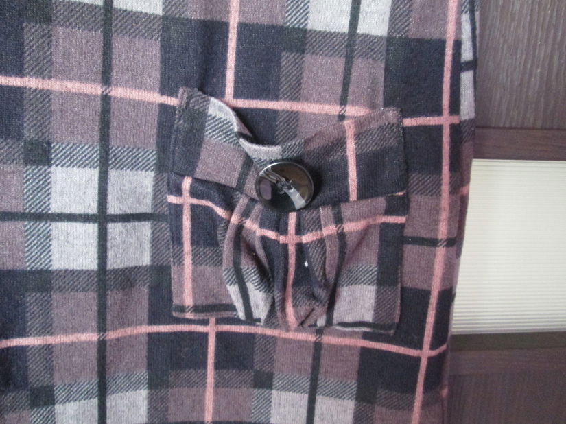 rochie scurta Apricot cu buzunare