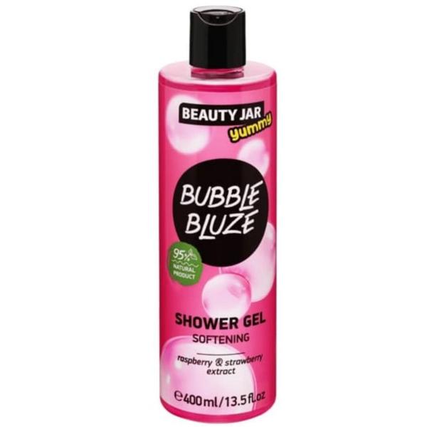 Gel de Dus pentru Piele Catifelata, cu Extract de Zmeura si Capsune - Beauty Jar Yummy Softening Shower Gel Bubble Bluze, 400 ml