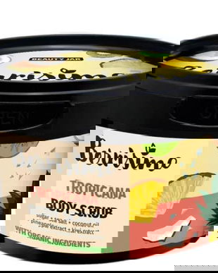 Scrub pentru Corp, cu Ulei de Cocos, Extract de Ananas si Kiwi - Beauty Jar Berrisimo Tropicana Body Scrub, 350 g