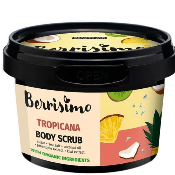 Scrub pentru Corp, cu Ulei de Cocos, Extract de Ananas si Kiwi - Beauty Jar Berrisimo Tropicana Body Scrub, 350 g
