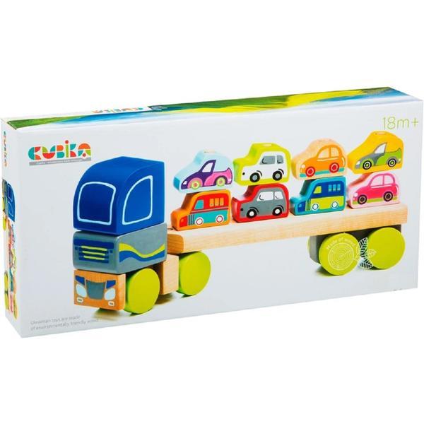 Camion pentru masini - Jucarie din lemn