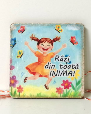 Martisor personalizat cu mesaj
