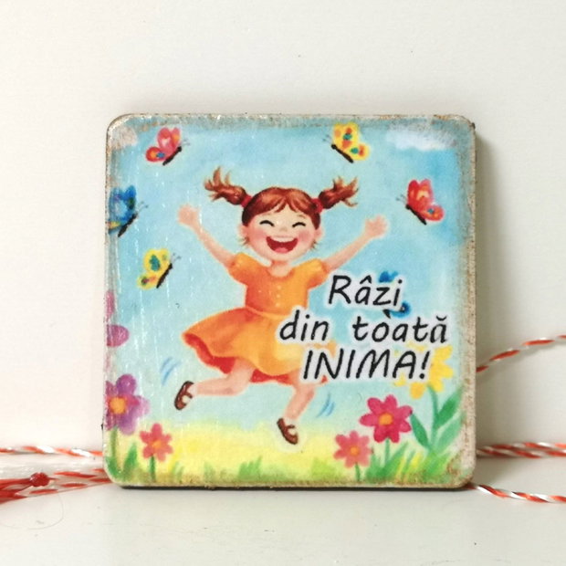 Martisor personalizat cu mesaj