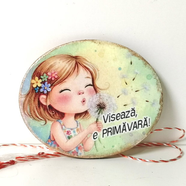 Martisor tip magnet cu mesaj motivational