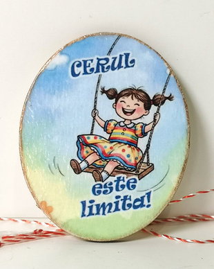 Martisor tip magnet cu mesaj motivational