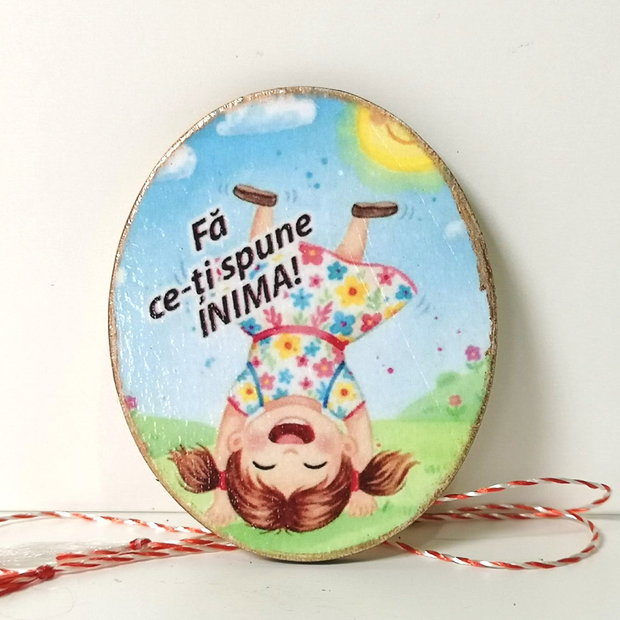 Martisor tip magnet cu mesaj motivational