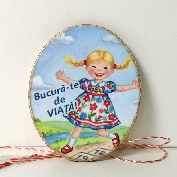 Martisor tip magnet cu mesaj motivational