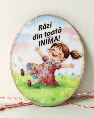 Martisor tip magnet cu mesaj motivational