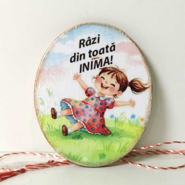 Martisor tip magnet cu mesaj motivational