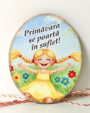Martisor tip magnet cu mesaj motivational