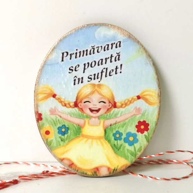 Martisor tip magnet cu mesaj motivational