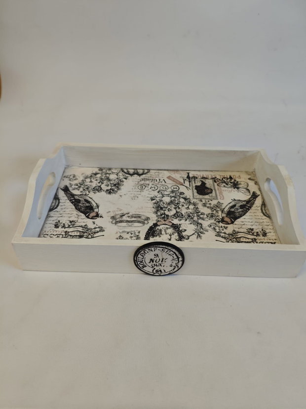 Tavă de servire vintage Ecouri din Rouen