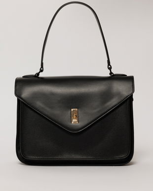 Geanta eleganta neagra cu design structurat