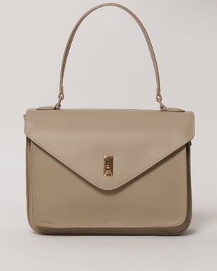 Geanta eleganta taupe cu design structurat