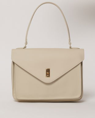 Geanta eleganta ivory cu design structurat