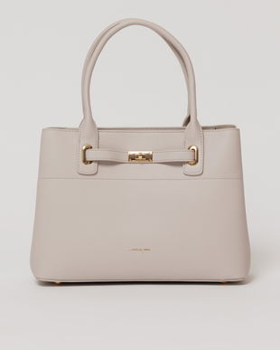 Geanta office lila cu detalii aurii