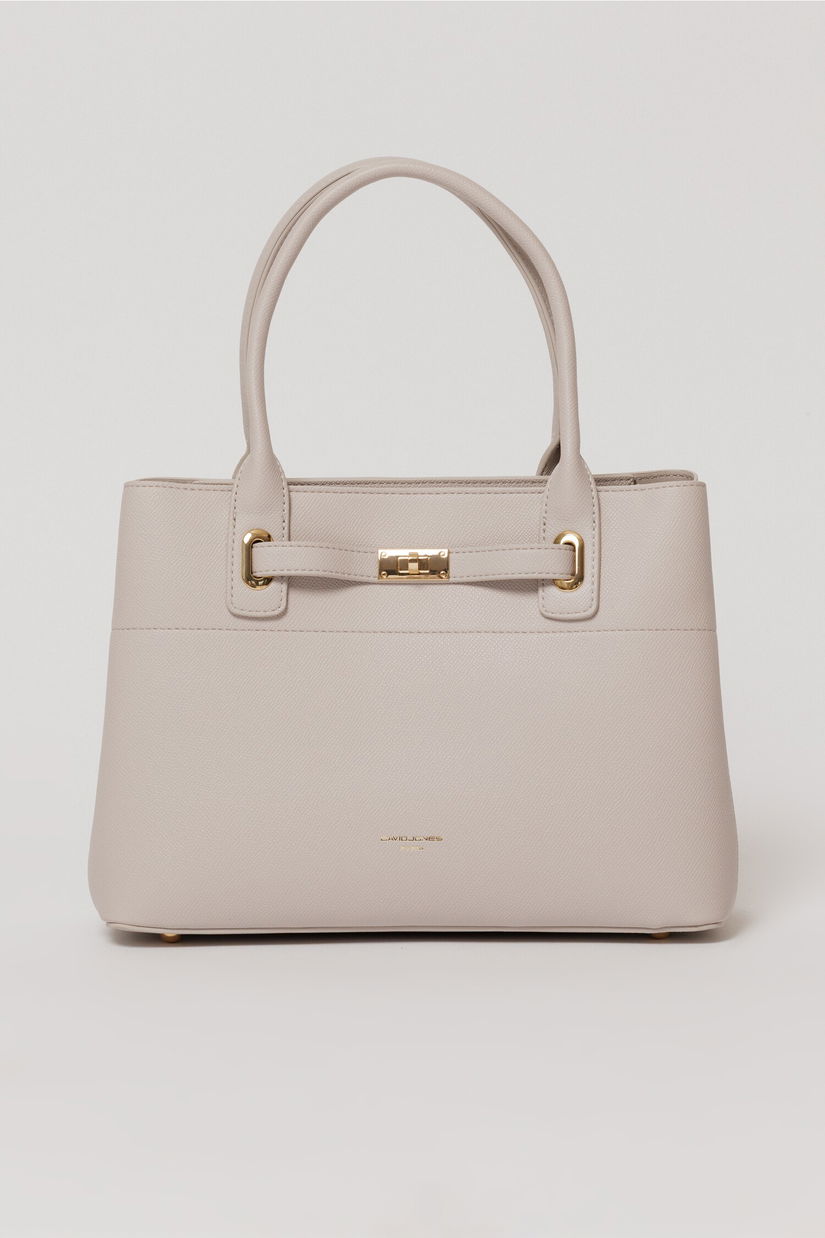 Geanta office lila cu detalii aurii