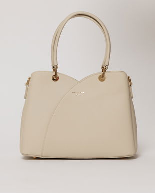 Geanta ivory din piele ecologica cu design tip lalea
