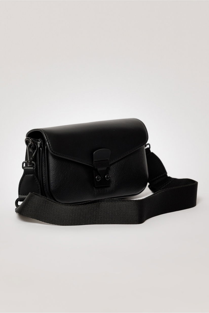 Geanta neagra mica din piele ecologica