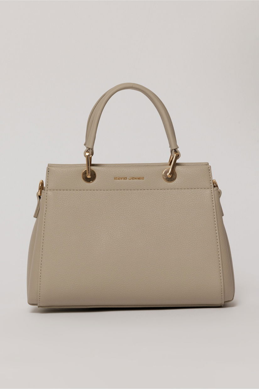 Geanta gri deschis design structurat