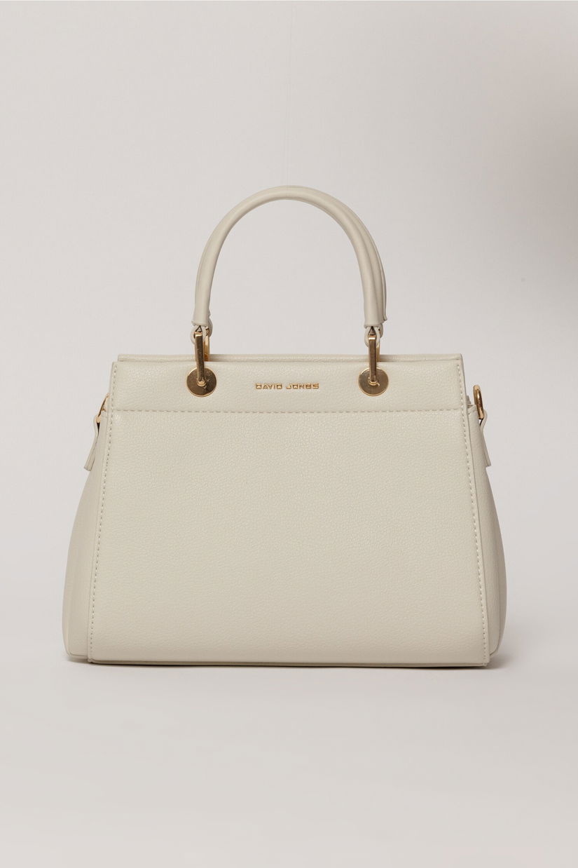 Geanta beige design structurat