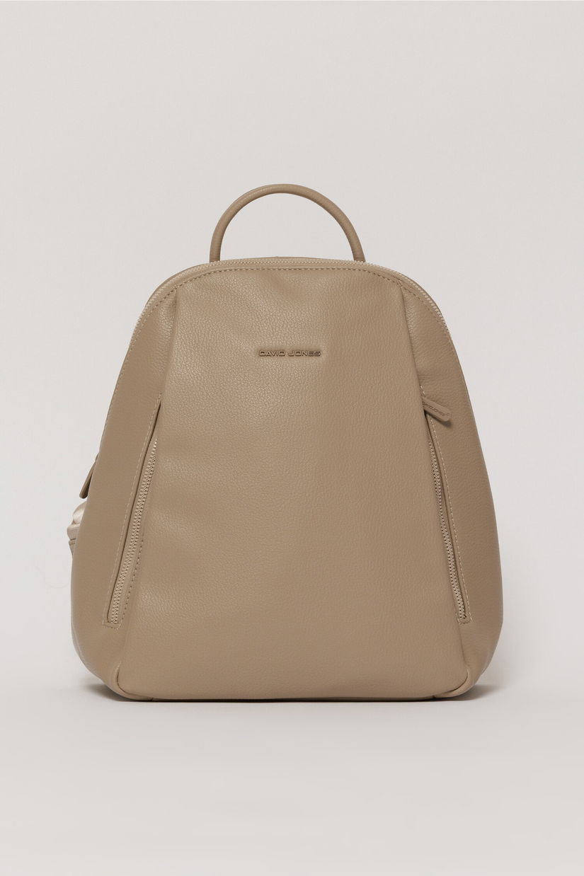 Rucsac taupe cu design structurat