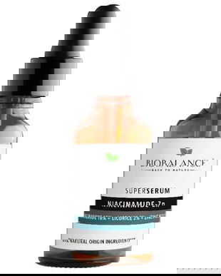 Super Serum Niacinamide-Zn Impotriva Petelor Pigmentare, Antirid si pentru Controlul Sebumului - Bio Balance Super Serum Niacinamide-Zn, 30 ml