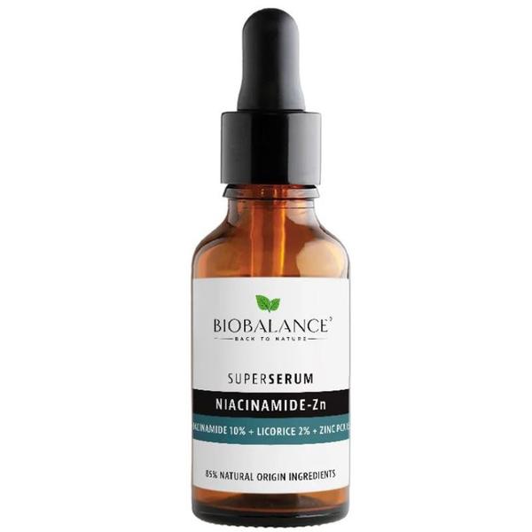 Super Serum Niacinamide-Zn Impotriva Petelor Pigmentare, Antirid si pentru Controlul Sebumului - Bio Balance Super Serum Niacinamide-Zn, 30 ml