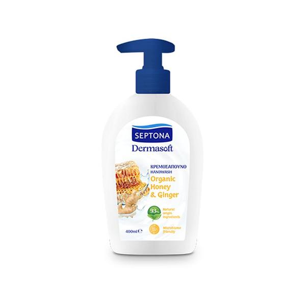 Sapun Lichid cu Miere si Ghimbir - Septona Dermasoft Handwash Organic Honey &amp; Ginger, 400 ml