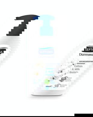 Sapun Lichid cu Bumbac si Proteina de Lapte - Septona Dermasoft Handwash Cotton &amp; Milk Protein, 400 ml