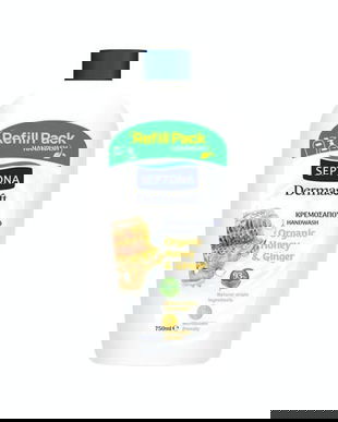 Sapun Lichid cu Miere si Ghimbir - Septona Dermasoft Handwash Organic Honey &amp; Ginger, Rezerva 750 ml