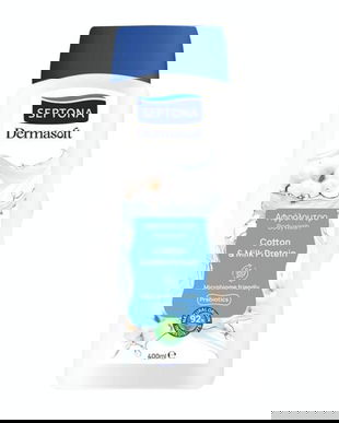 Gel de Dus cu Bumbac si Proteina de Lapte - Septona Dermasoft Bodywash Cotton &amp; Milk Protein, 400 ml